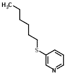 CAS 登录号：100056-23-3， 3-(己基硫基)吡啶