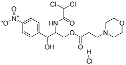 CAS 登录号：100173-36-2， [2-(2,2-二氯乙酰氨基)-3-羟基-3-(4-硝基苯基)丙基]3-吗啉-4-基丙酸酯盐酸盐