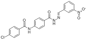CAS 登录号:100278-42-0, 4-(4-氯苯甲酰胺基)苯甲酸2-(3-硝基苄基亚基)酰肼