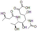 CAS#: 100343-04-2, (4S,5S,6S,7S,8S)-5-Acetamido-4,6,8-Trihydroxy-7-[[(3R)-3-Hydroxybutanoyl]Amino]-2-Oxononanoic Acid