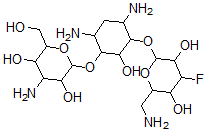 CAS#: 100343-09-7, 4-Amino-2-[4,6-Diamino-3-[6-(Aminomethyl)-4-Fluoro-3,5-Dihydroxyoxan-2-Yl]Oxy-2-Hydroxycyclohexyl]Oxy-6-(Hydroxymethyl)Oxane-3,5-Diol