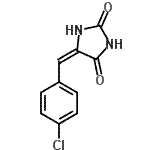CAS 登录号：10040-86-5， (5E)-5-(4-氯苄亚基)-2,4-咪唑烷二酮