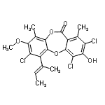 CAS#: 10089-10-8, 6-[(2E)-2-Buten-2-Yl]-2,4,7-Trichloro-3-Hydroxy-8-Methoxy-1,9-Dimethyl-11H-Dibenzo[b,e][1,4]Dioxepin-11-One