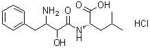 CAS#: 100992-60-7, N-(3-Amino-2-Hydroxy-4-Phenylbutanoyl)Leucine Hydrochloride (1:1)