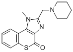 CAS#: 101018-79-5, 1-Methyl-2-(1-piperidinylmethyl)(1)benzothiopyrano(3,4-d)imidazol-4(1H)-one