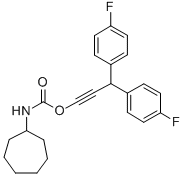 CAS 登录号:101052-66-8, 二-(4-氟苯基)丙炔基-N-环庚基-氨基甲酸酯