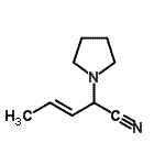CAS 登录号：101132-09-6， (3E)-2-(1-吡咯烷基)-3-戊烯腈