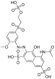 CAS#: 10116-15-1, 5-(Acetylamino)-4-Hydroxy-3-[[2-Methoxy-5-[[2-(Sulphooxy)Ethyl]Sulphonyl]Phenyl]Azo]Naphthalene-2,7-Disulphonic Acid