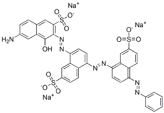 CAS#: 10134-33-5, Trisodium 8-[(7-Amino-1-Hydroxy-3-Sulphonato-2-Naphthyl)Azo]-5-[[4-(Phenylazo)-7-Sulphonatonaphthyl]Azo]Naphthalene-2-Sulphonate
