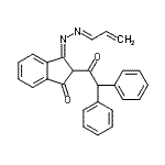 CAS 登录号：101611-80-7， (3E)-2-(二苯基乙酰基)-3-[(2E)-2-丙烯-1-亚基亚肼基]-1-茚满酮