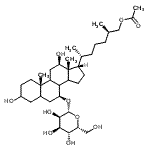 CAS 登录号：101691-14-9， (7beta,8xi,9xi,12beta,14xi,17alpha,25R)-7-(beta-D-古洛吡喃糖基氧基)-3,12-二羟基胆甾烷-27-基乙酸酯