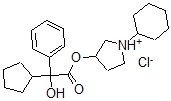 CAS#: 101710-78-5, (1-Cyclohexylpyrrolidin-1-Ium-3-Yl) 2-Cyclopentyl-2-Hydroxy-2-Phenylacetate Chloride