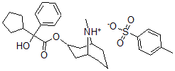 CAS#: 101710-84-3, (9-Methyl-9-Azoniabicyclo[3.3.1]Nonan-7-Yl) 2-Cyclopentyl-2-Hydroxy-2-Phenylacetate 4-Methylbenzenesulfonate