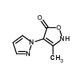 CAS 登录号：101755-90-2， 3-甲基-4-(1H-吡唑-1-基)-1,2-恶唑-5(2H)-酮