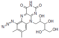 CAS 登录号：101760-83-2， 6-叠氮基-7,8-二甲基-10-(2,3,4,5-四羟基戊基)苯并[g]蝶啶-2,4-二酮