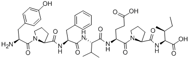 CAS 登录号:102029-74-3, L-酪氨酰-L-脯氨酰-L-苯丙氨酰-L-缬氨酰-L-alpha-谷氨酰-L-脯氨酰-L-异亮氨酸