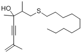CAS 登录号:102244-23-5, 1-(癸基硫代)-2,3,6-三甲基-6-庚烯-4-炔-3-醇