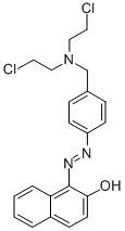 CAS 登录号：102280-36-4， (1Z)-1-[[4-[二(2-氯乙基)氨基甲基]苯基]亚肼基]萘-2-酮
