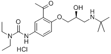 CAS#: 102293-39-0, 3-[3-Acetyl-4-[3-(Tert-Butylamino)-2-Hydroxypropoxy]Phenyl]-1,1-Diethylurea Hydrochloride