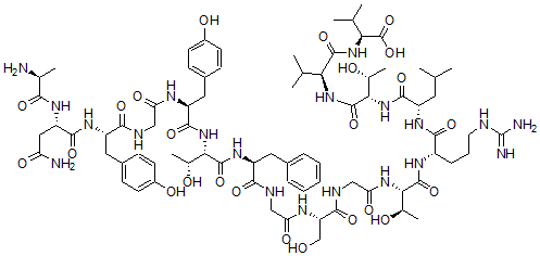 CAS#: 102643-50-5, L-Alanyl-L-asparaginyl-L-tyrosylglycyl-L-tyrosyl-L-threonyl-L-phenylalanylglycyl-L-serylglycyl-L-threonyl-L-arginyl-L-leucyl-L-threonyl-L-valyl-L-Valine