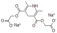 CAS 登录号：103171-42-2， 2-[2,6-二甲基-5-(2-氧代-2-氧代乙氧基)羰基1,4-二氢吡啶-3-羰基]氧基乙酸二钠盐
