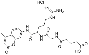 CAS#: 103213-40-7, N-(4-Carboxy-1-Oxobutyl)Glycyl-N-(4-Methyl-2-Oxo-2H-1-Benzopyran-7-Yl)-L-Argininamide Monohydrochloride
