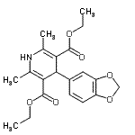 CAS 登录号：10354-29-7， 二乙基4-(1,3-苯并二氧戊环-5-基)-2,6-二甲基-1,4-二氢-3,5-吡啶二羧酸酯