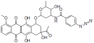 CAS#: 103597-53-1, N-[6-[(3-Acetyl-3,5,12-Trihydroxy-10-Methoxy-6,11-Dioxo-2,4-Dihydro-1H-Tetracen-1-Yl)Oxy]-3-Hydroxy-2-Methyloxan-4-Yl]-4-Azidobenzamide