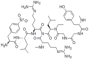 CAS#: 103614-23-9, (N-Methyl-tyr(1)-phe(4)(p-Nitro)-N-methyl-D-arg(7)-leu(8))dynorphin A ethylamide(1-8)