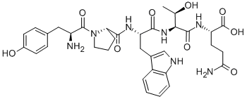 CAS#: 103930-65-0, (4S)-5-Amino-4-[[(2S,3R)-2-[[(2S)-2-[[(2S)-1-[(2S)-2-Amino-3-(4-Hydroxyphenyl)Propanoyl]Pyrrolidine-2-Carbonyl]Amino]-3-(1H-Indol-3-Yl)Propanoyl]Amino]-3-Hydroxybutanoyl]Amino]-5-Oxopentanoic Acid