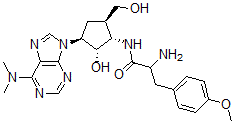 CAS#: 104264-92-8, 2-Amino-N-[(1S,2S,3S,5R)-3-(6-Dimethylaminopurin-9-Yl)-2-Hydroxy-5-(Hydroxymethyl)Cyclopentyl]-3-(4-Methoxyphenyl)Propanamide