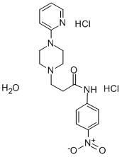 CAS 登录号:104373-65-1, N-(4-硝基苯基)-3-(4-吡啶-2-基哌嗪-1-基)丙酰胺水合物二盐酸盐