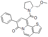 CAS#: 104604-60-6, 2-(Methoxymethyl)-1-((7-oxo-8-phenyl-7H-thieno(2,3-a)quinolizin-10-yl)carbonyl)pyrrolidine