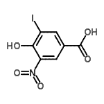 CAS 登录号：10463-17-9， 4-羟基-3-碘-5-硝基苯甲酸