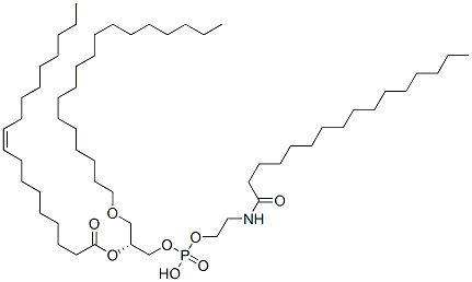 CAS 登录号：104672-13-1， [(2R)-1-[2-(棕榈酰氨基)乙氧基-羟基磷酰]氧基-3-十六烷氧基丙-2-基](Z)-十八碳-9-烯酸酯