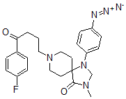 CAS 登录号：104820-55-5， 1-(4-叠氮基苯基)-8-[4-(4-氟苯基)-4-氧代丁基]-3-甲基-1,3,8-三氮杂螺[4.5]癸烷-4-酮