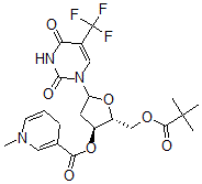 CAS 登录号：104987-44-2， 3'-(N-甲基-1,4-二氢烟酰)-5'-特戊酰三氟胸苷
