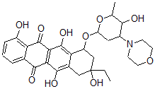 CAS#: 105026-49-1, 9-Ethyl-4,6,9,11-Tetrahydroxy-7-(5-Hydroxy-6-Methyl-4-Morpholin-4-Yloxan-2-Yl)Oxy-8,10-Dihydro-7H-Tetracene-5,12-Dione