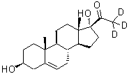 CAS 登录号：105078-92-0， (3beta)-3,17-二羟基(21,21,21-<sup>2</sup>H<sub>3</sub>)孕甾-5-烯-20-酮