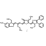CAS#: 105176-22-5, (5E)-5-[(2Z,4Z)-3-Ethoxy-4-(3-ethyl-5-methyl-1,3-benzothiazol-2(3H)-ylidene)-2-buten-1-ylidene]-3-ethyl-2-[(Z)-(3-ethyl-4,5-diphenyl-1,3-thiazol-2(3H)-ylidene)methyl]-4-oxo-4,5-dihydro-1,3-thiazol-3-ium iodide