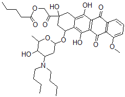 CAS#: 105192-72-1, [2-[4-[4-(Dibutylamino)-5-Hydroxy-6-Methyloxan-2-Yl]Oxy-2,5,12-Trihydroxy-7-Methoxy-6,11-Dioxo-3,4-Dihydro-1H-Tetracen-2-Yl]-2-Oxoethyl] Pentanoate