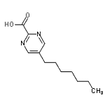 CAS 登录号：105343-79-1， 5-庚基-2-嘧啶羧酸