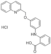CAS 登录号：105350-26-3， 2-[[3-(2-喹啉基甲氧基)苯基]氨基]-苯甲酸