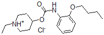 CAS 登录号:105383-96-8, (1-乙基哌啶-1-鎓-4-基)N-(2-丁氧基苯基)氨基甲酸酯氯化物