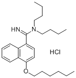 CAS 登录号:1055-55-6, N,N-二丁基-4-己氧基萘-1-甲脒盐酸盐