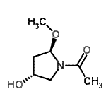 CAS 登录号：105609-36-7， 1-[(2R,4R)-4-羟基-2-甲氧基-1-吡咯烷基]乙酮
