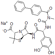 CAS#: 106135-38-0, Sodium (2S,5R,6R)-6-[[(2R)-2-(3,4-Dihydroxyphenyl)-2-[[Methyl-(4-Phenylbenzoyl)Carbamoyl]Amino]Acetyl]Amino]-3,3-Dimethyl-7-Oxo-4-Thia-1-Azabicyclo[3.2.0]Heptane-2-Carboxylate
