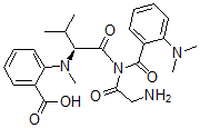 CAS#: 106283-19-6, 2-[[(2S)-1-[(2-Aminoacetyl)-(2-Dimethylaminobenzoyl)Amino]-3-Methyl-1-Oxobutan-2-Yl]-Methylamino]Benzoic Acid