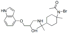 CAS#: 106469-52-7, 2-Bromo-N-[4-[2-[[2-Hydroxy-3-(1H-Indol-4-Yloxy)Propyl]Amino]Propan-2-Yl]-1-Methylcyclohexyl]Acetamide