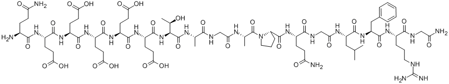 CAS#: 106507-61-3, L-Glutaminyl-L-alpha-Glutamyl-L-alpha-Glutamyl-L-alpha-Glutamyl-L-alpha-Glutamyl-L-alpha-Glutamyl-L-Threonyl-L-Alanylglycyl-L-Alanyl-L-Prolyl-L-Glutaminylglycyl-L-Leucyl-L-Phenylalanyl-L-Arginyl-Glycinamide
